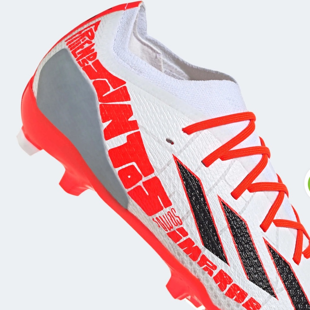 Adidas Messi White and Red Soccer Cleats